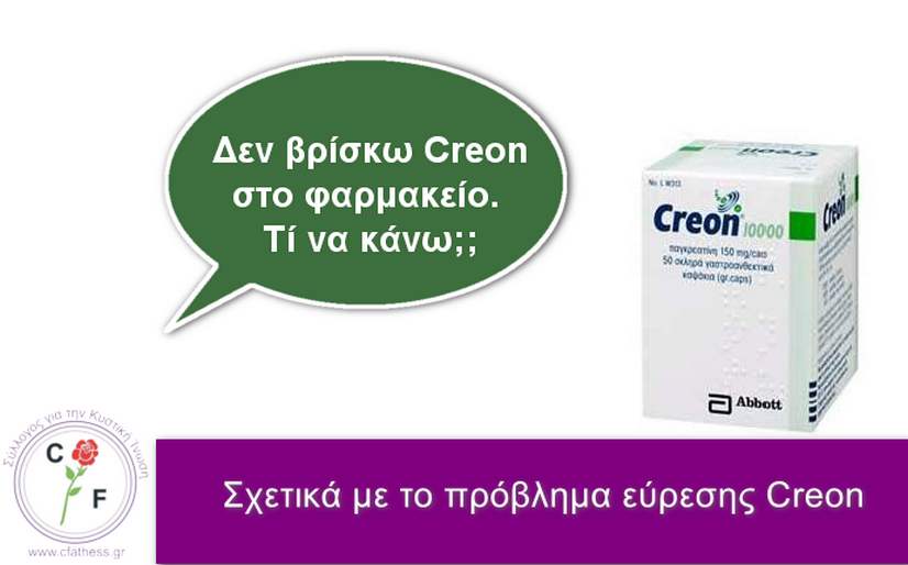 Πρόβλημα εύρεσης των παγκρεατικών ενζύμων Creon